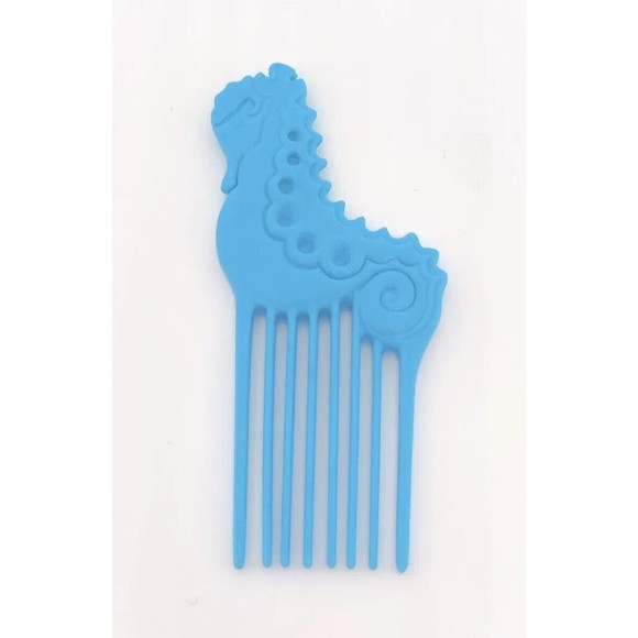 Vintage Barbie 1987 1988 Island Fun Seahorse Light Blue Comb Brush 80s 1980s Toy - Picture 2 of 5